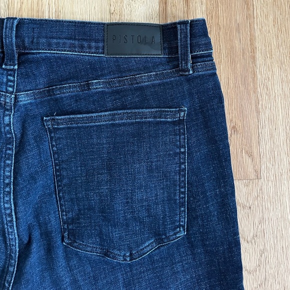 PISTOLA monroe cigarette crop high rise straight leg jeans dark wash size 32 - Picture 13 of 15